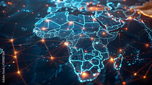 Africa's Digital Map: A Visual Symphony of Global Network Connectivity and Data Exchange