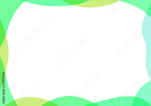 緑のエコイメージシンプルな波型フレーム