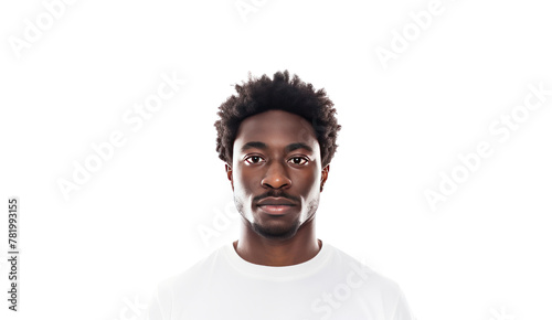 Black man isolated on transparent and white background.PNG image.