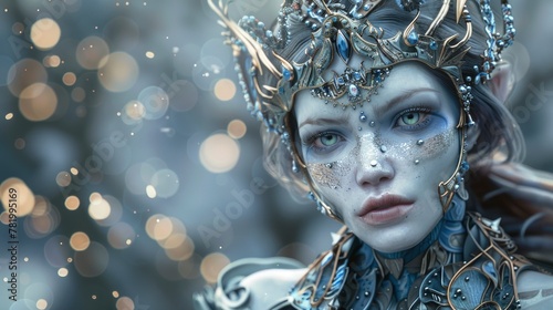 A Stunning Portrait Of An Elegant Alien Woman, Background Images , Hd Wallpapers