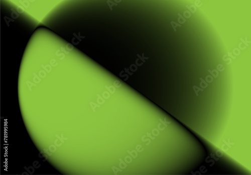 Horizonte oblicuo esférico en verde negro degradado