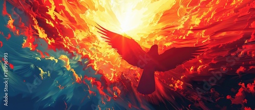illustration holy spirit, catholic vibes photo