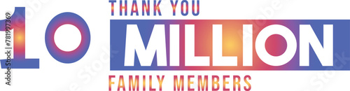 10000000 followers thank you celebration, 10 Million followers template design for social network and follower, Vector illustration Thank you 10 million followers, modern banner design vectors