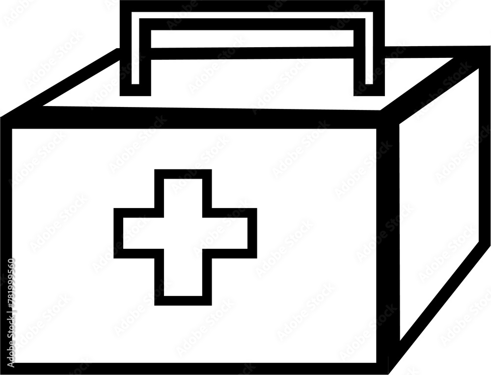 First aid kit in accidents vector illustration First aid kit in accidents vector illustration