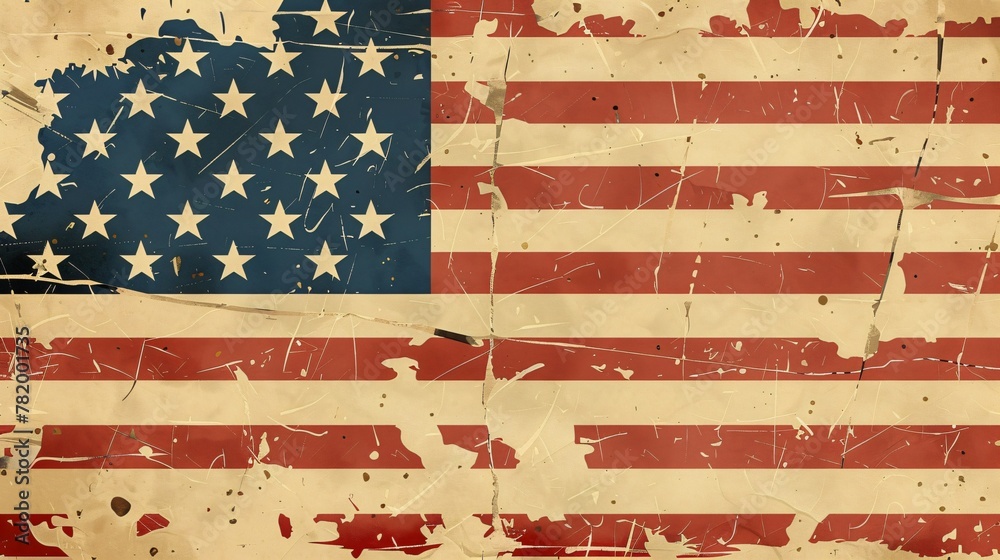 An Inescapable Faded American Flag An Inescapable Faded American Flag