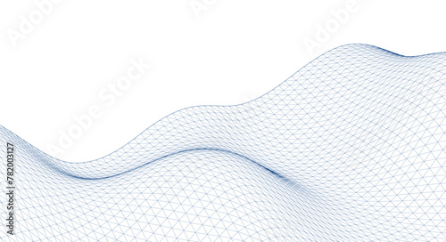  abstract geometric surface wave 3d
