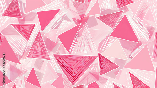 Tender pink triangles seamless pattern, for gift packing paper, banner background