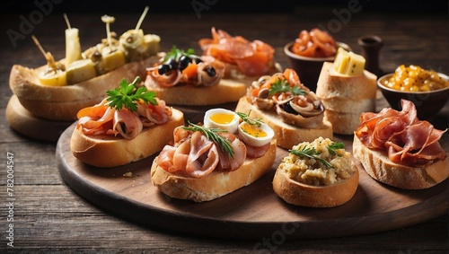 canape with smoked salmon