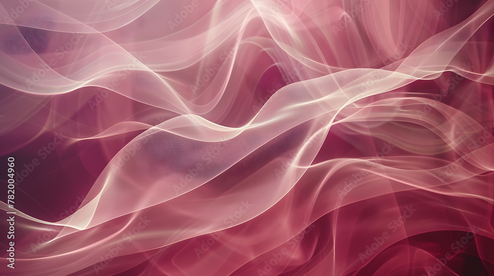 A captivating image featuring a complex web of colorful lines in a mesmerizing 3D illustration wave line pink background