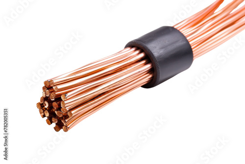  Copper wire is a bundle of many strands.
isolated on white background photo