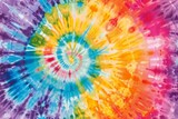 Experience the vibrancy of swirling rainbow colors in this 90s-inspired tie-dye pattern AI Image