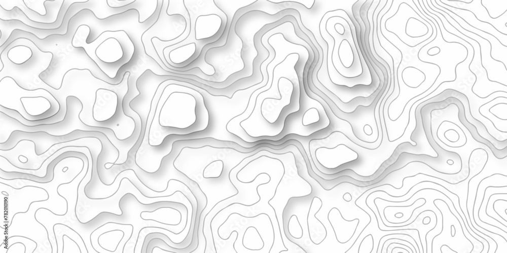 Topographic map. Geographic mountain relief. Abstract lines background. Contour maps. Vector illustration, Topo contour map on white background, Topographic contour lines vector map seamless pattern.