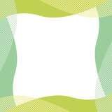 抽象的 ストライプ 正方形 フレーム 緑 黄緑