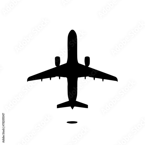 Black airplane pictogram