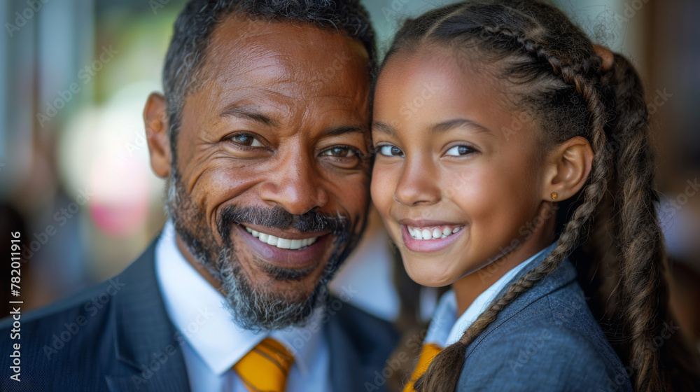 Male Elementary School Teacher Giving Female Pupil Wearing Uniform One To One Support In Classroom. Male Elementary School Teacher Giving Female Pupil Wearing Uniform One To One Support In Classroom.