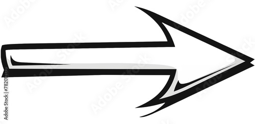 Black and white simple arrow pointing right png
