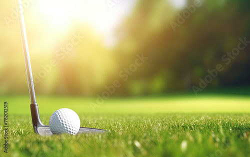 Wallpaper Mural Golf club and ball on the course. Ai Generative Torontodigital.ca