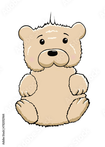 vector illustration of cartoon bear