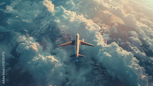 Travel concept image with a plane