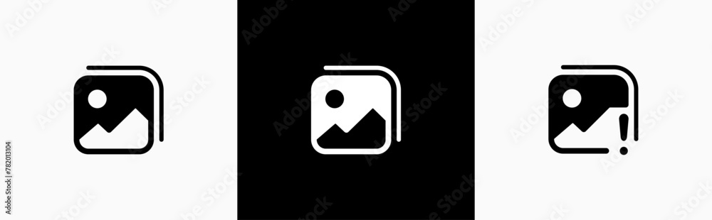 Gallery icon. image picture photo symbol. picture signs, vector illustration. Gallery icon. image picture photo symbol. picture signs, vector illustration.
