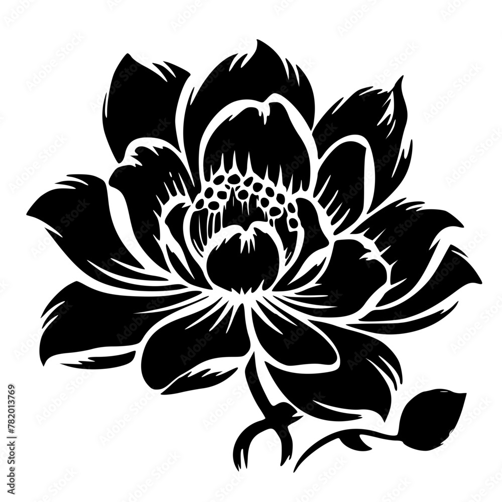 Obraz premium flower, flower silhouette, flower outline, herb svg, herb png,floral, pattern, vector, set, nature, flowers, design, illustration, art, seamless, spring, summer, decoration, plant, ornament, collectio
