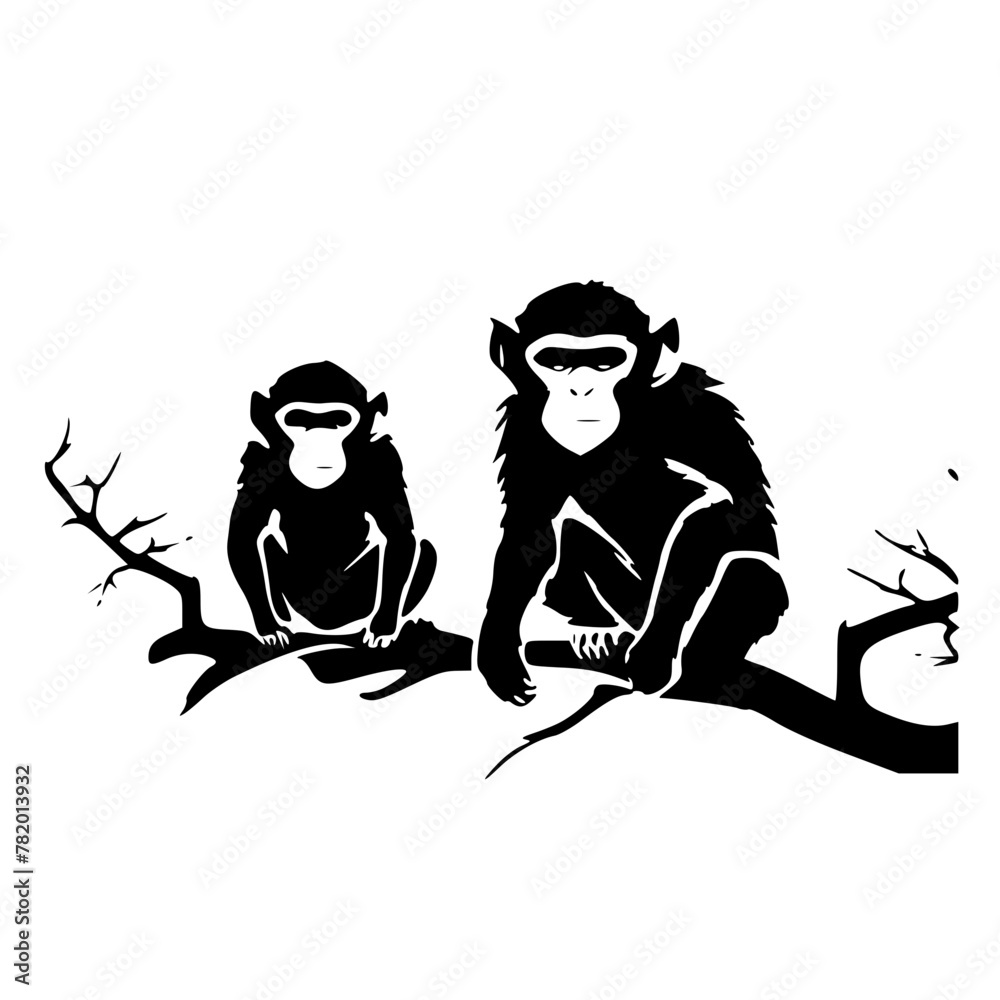 Monkey SVG, Monkey Cricut, Gorilla Svg, Monkey Clip Art, Monkey Png, Monkey Clipart, Gorilla Svg Bundle, Monkey Cut File, Monkey Silhouette, Safari Animals, Woodland Silhouette, African Animals, Line 