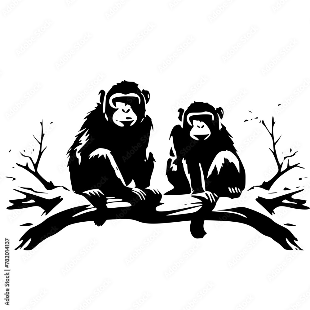 Monkey SVG, Monkey Cricut, Gorilla Svg, Monkey Clip Art, Monkey Png, Monkey Clipart, Gorilla Svg Bundle, Monkey Cut File, Monkey Silhouette, Safari Animals, Woodland Silhouette, African Animals, Line 