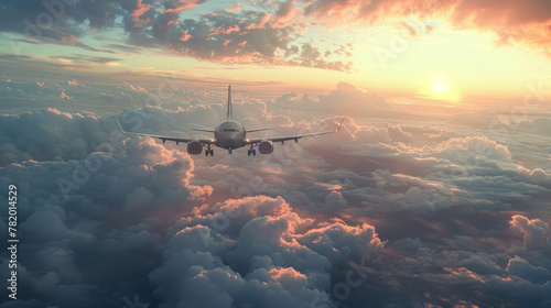 Travel concept image with a plane