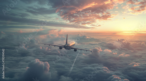 Travel concept image with a plane