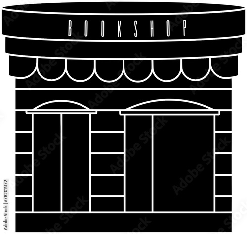 book illustration library silhouette store logo literature icon black education bookstore knowledge shelf study bookshelf school university outline stack shape science research information for vector