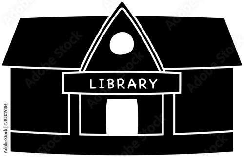 book illustration library silhouette store logo literature icon black education bookstore knowledge shelf study bookshelf school university outline stack shape science research information for vector