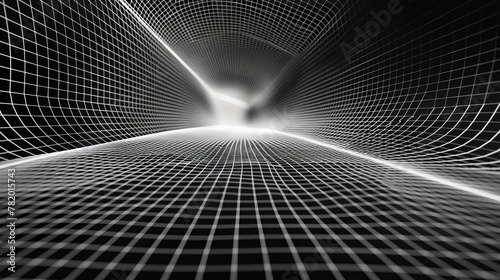 Abstract Grid  A 3D vector illustration of a grid formation with intersecting lines