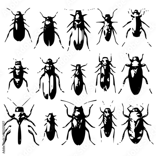 bug svg, beetle svg, svg bundle, insects svg, svg bugs, bug clipart, svg bugs bundle svg, line art svg, Bugs Silhouette, insects clipart, outline bugs, Insect, insect, ant, bug, beetle, spider, vector © Haxun
