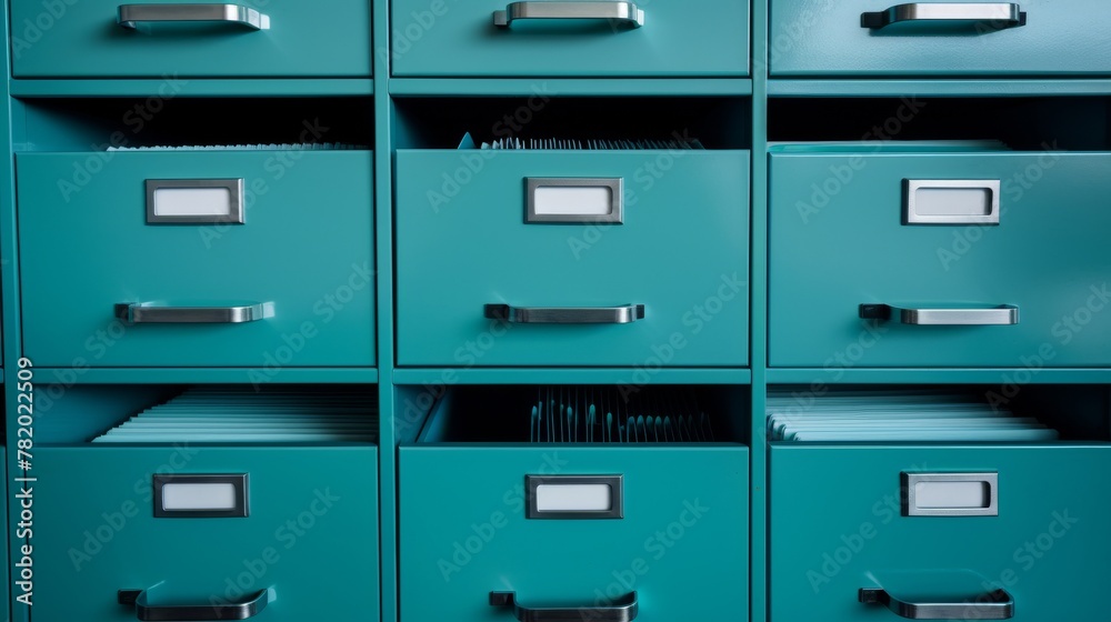 Neatly organized file cabinet Neatly organized file cabinet