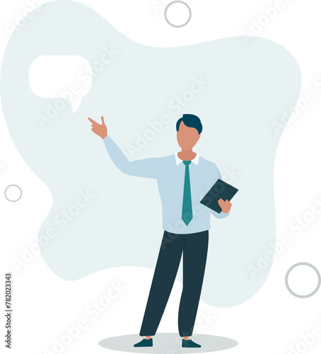 Wallpaper Mural Communication concept. businessman talking.flat vector illustration. Torontodigital.ca