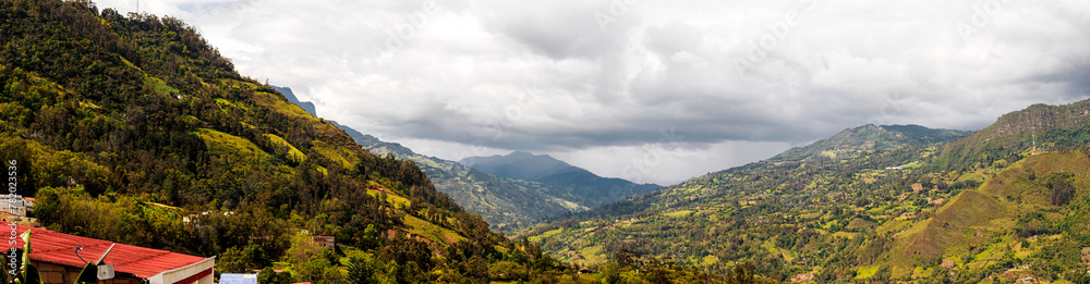 Panoramic of a beautiful landscape in Choachí – Cundinamarca – Colombia