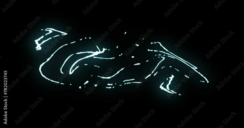 Line elements with glow effect. To customize colors use all non-linear editing tools.