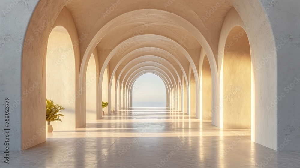 3D space, light shining from above, empty room 3D space, light shining from above, empty room