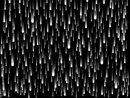 A cartoon snow storm in black and white