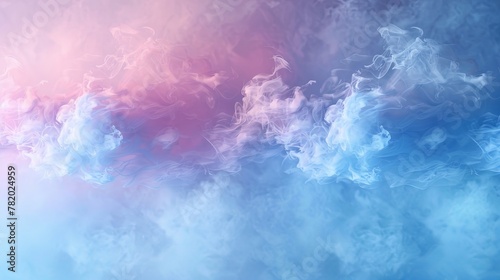 Pastel-colored foggy wind abstract background. 3D rendering. AI Image