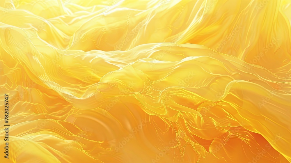 Yellow foggy wind abstract background. 3D render. AI Image