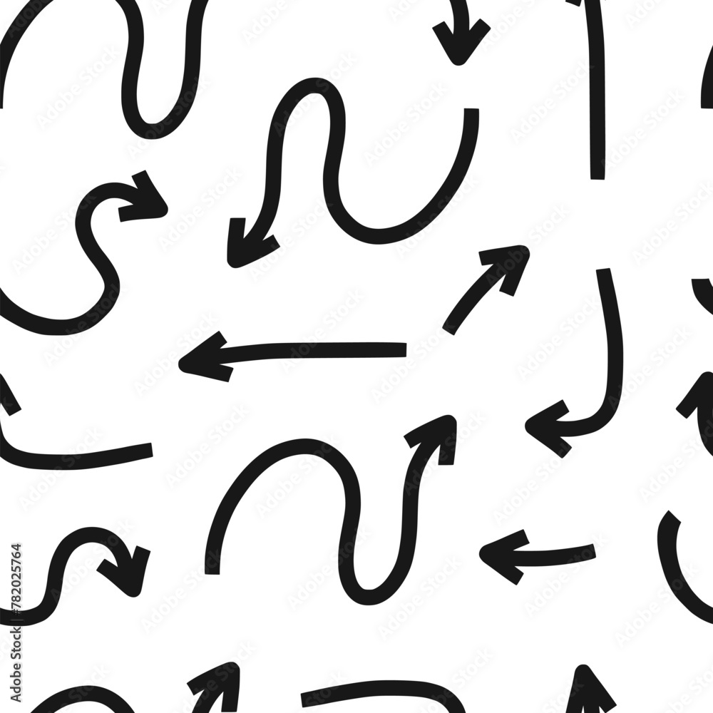 Hand drawn arrows seamless pattern Hand drawn arrows seamless pattern