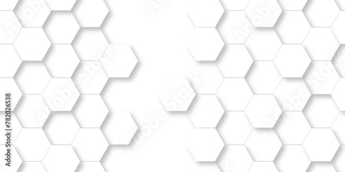 Fototapeta Naklejka Na Ścianę i Meble -  White Hexagonal Background. Luxury White Pattern. Vector Illustration. 3D Futuristic abstract honeycomb mosaic white background. geometric mesh cell texture. modern futuristic wallpaper.