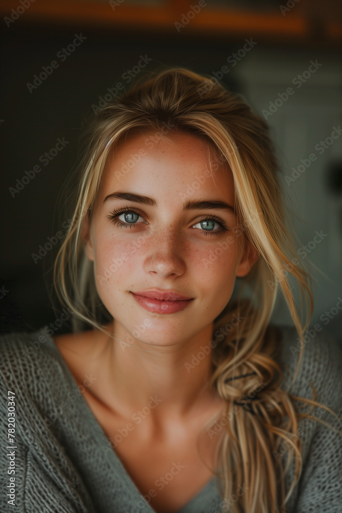 Young woman caucasian close up portrait Young woman caucasian close up portrait