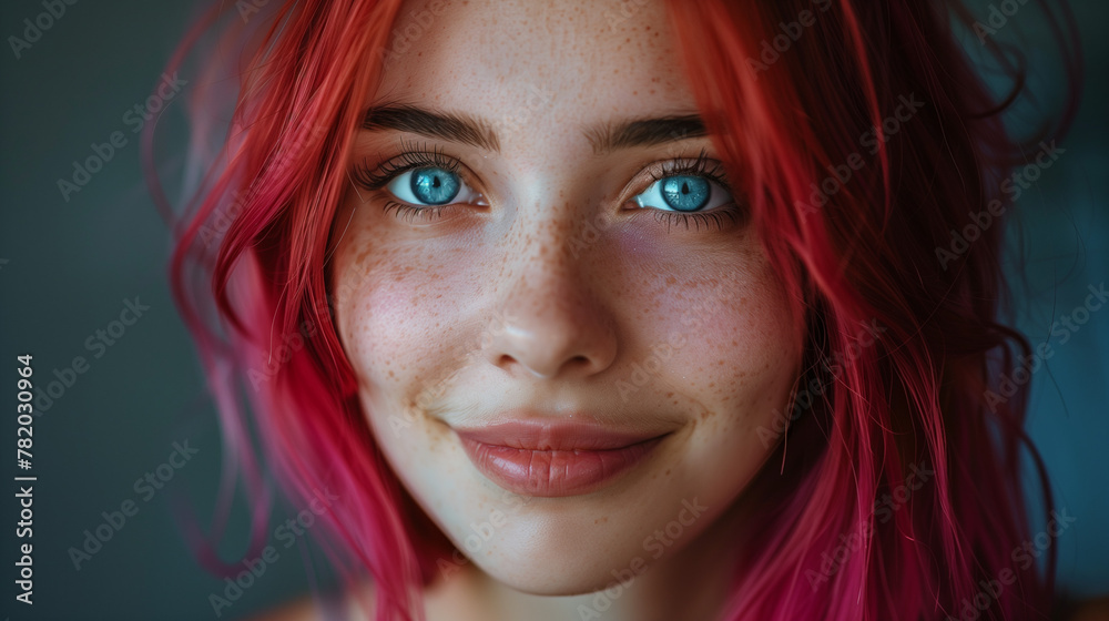Young woman caucasian close up portrait