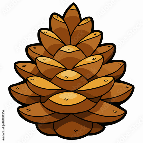 vector illustration of pine cones