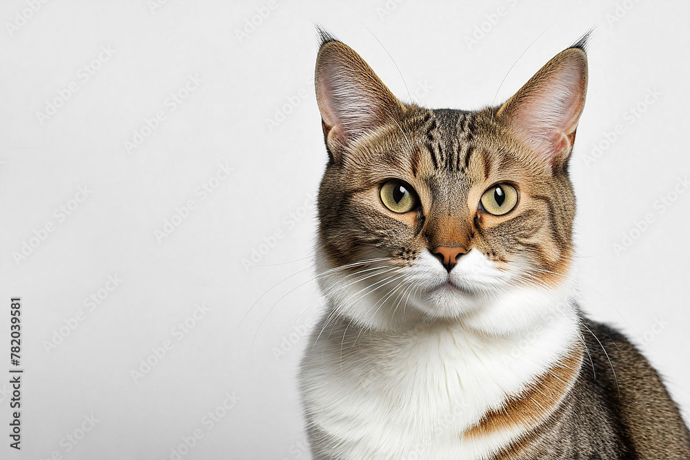 Portrait of anatolian cat. Animal breed.