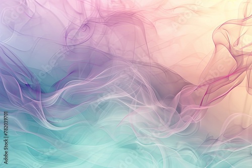 3D rendering of a minimalist abstract background with foggy wind and a 100-color blend. AI Image