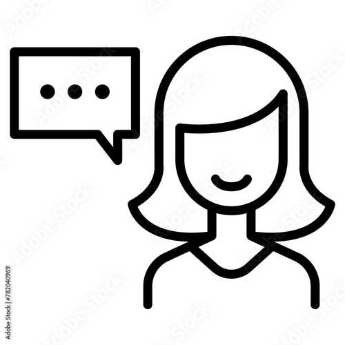 Woman speaking icon