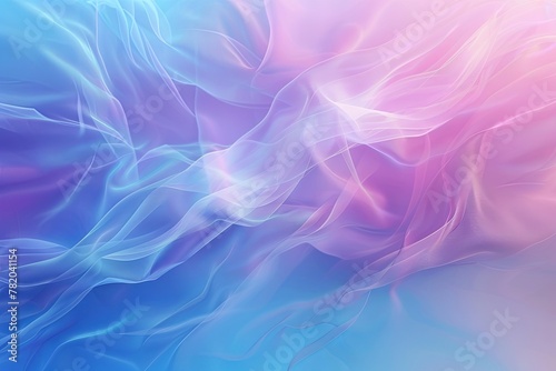 A minimalist abstract background with triple-color blend, accentuated by foggy wind. 3D rendering. AI Image